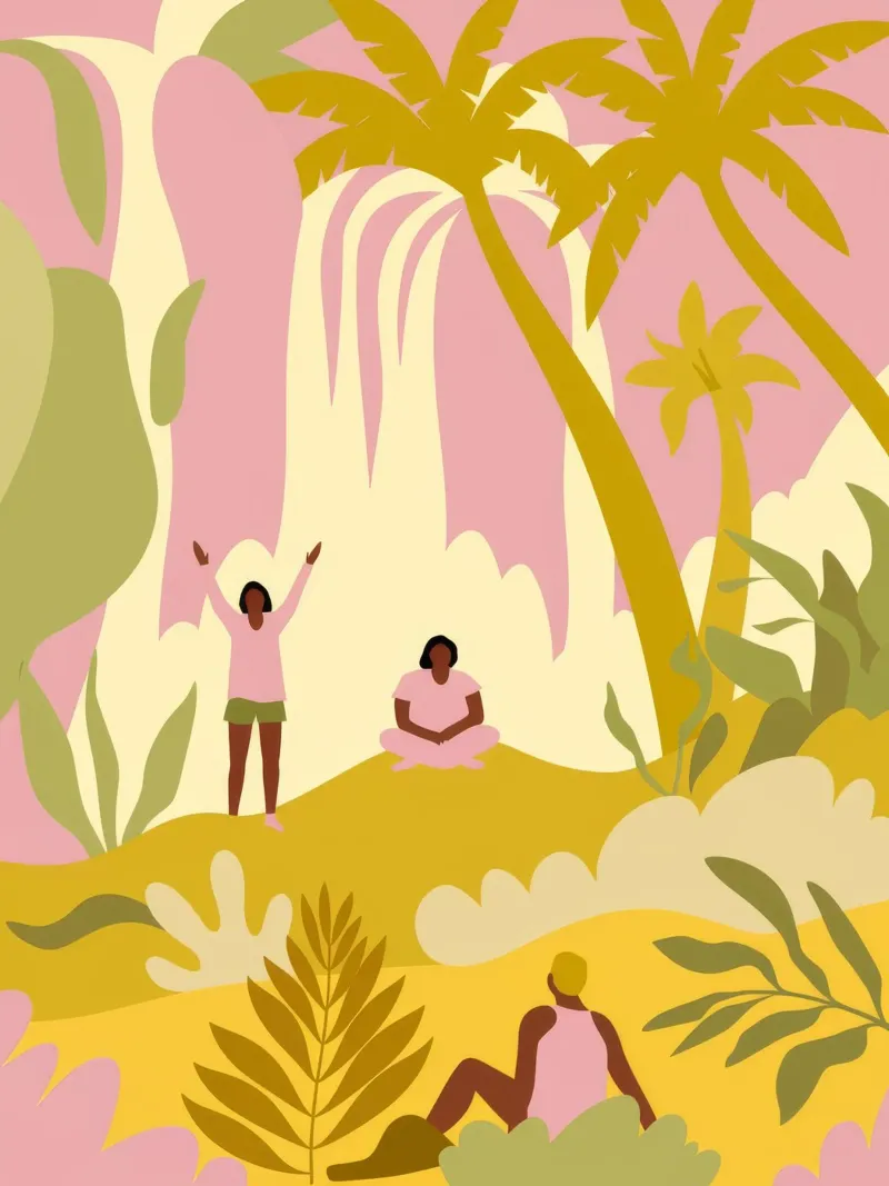L'armonia dell'abbraccio della natura poster con telaio in alluminio da Veiled Canvas