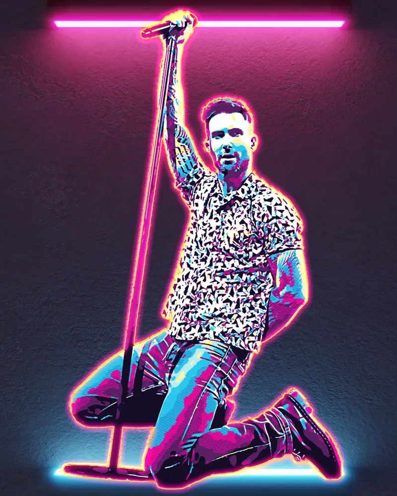Arte di Adam Levine pellicola backlit da neonartroom