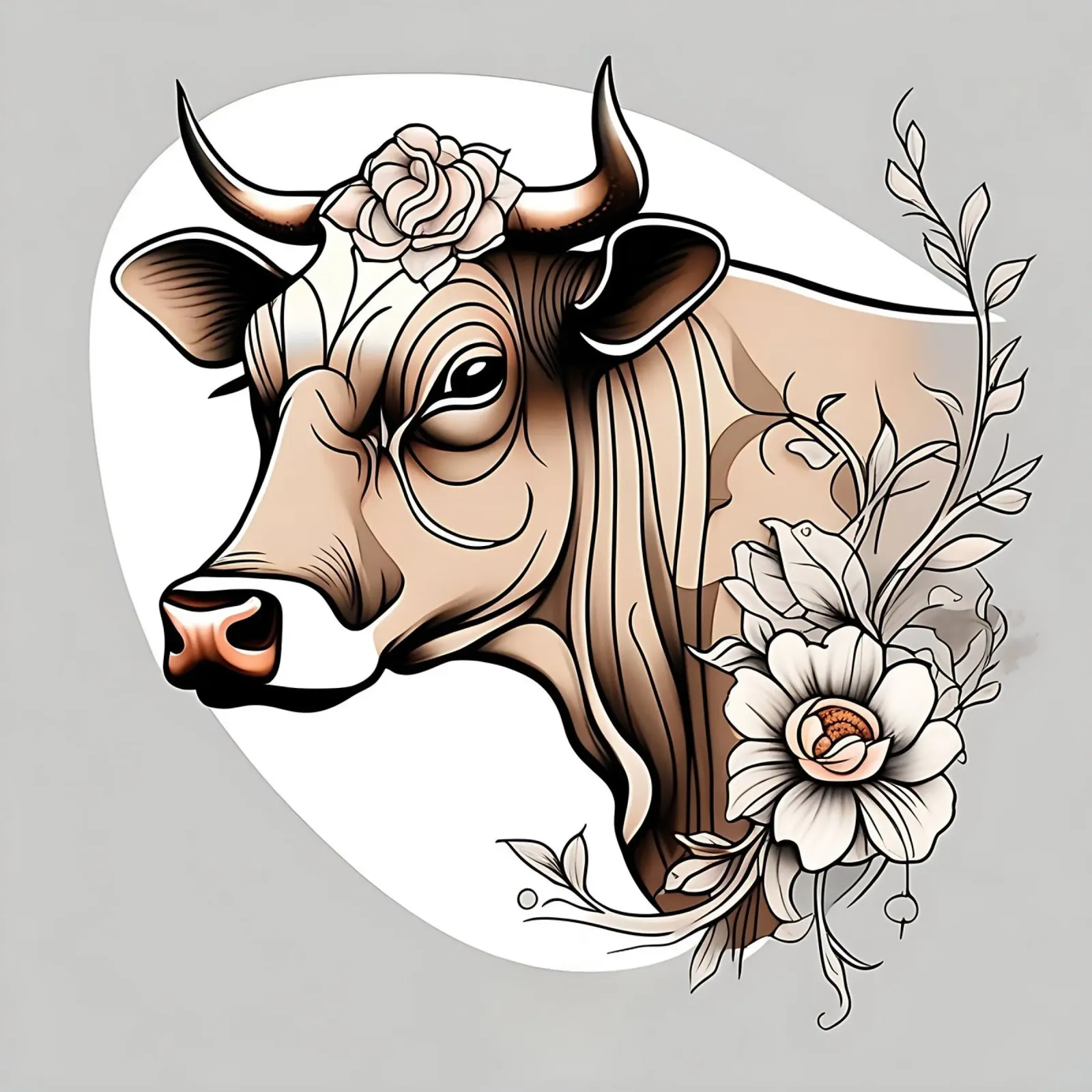 Stile_mucca_B_1 carta hahnemühle da Tierisch bunt by LK