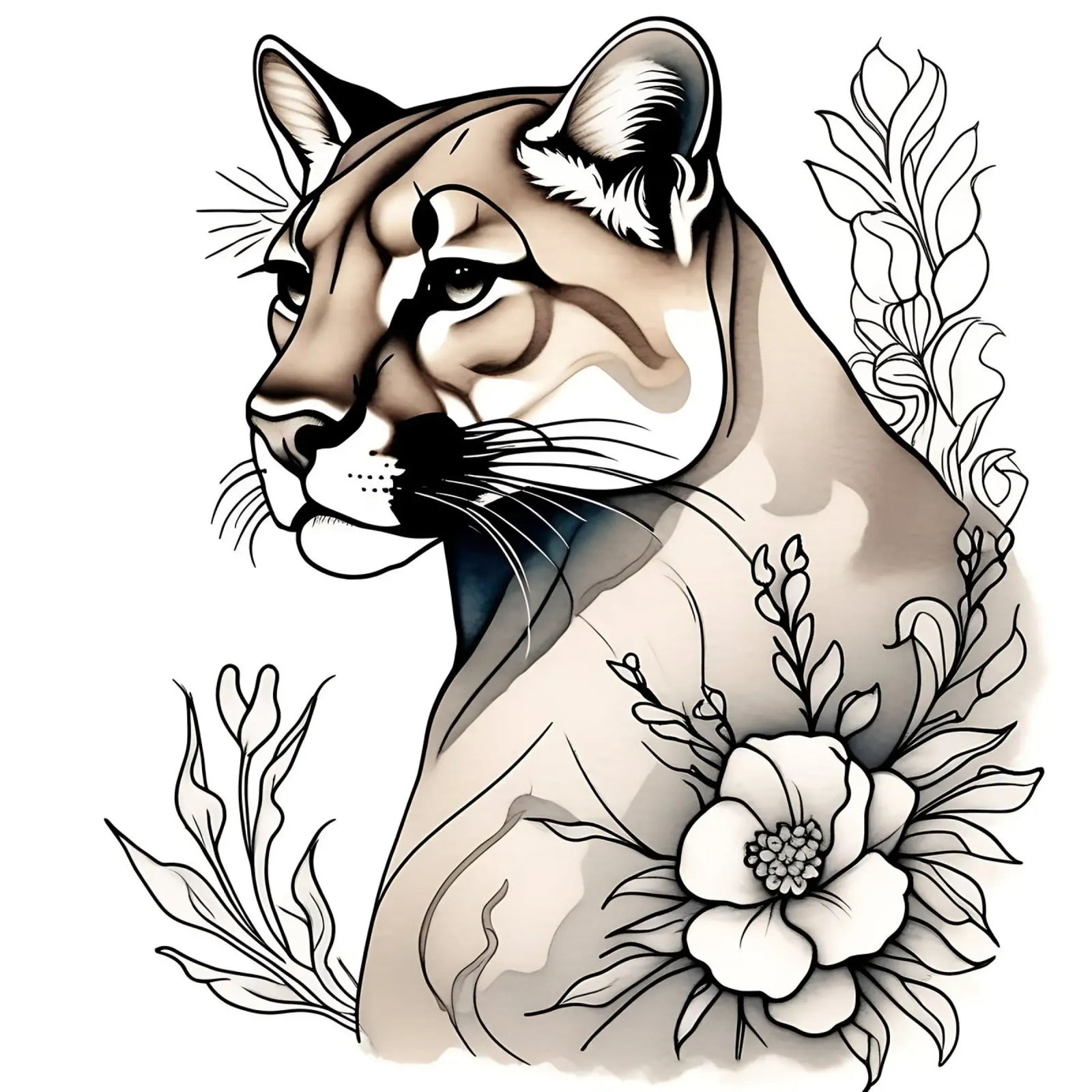 Lioness_style_B_1 canvas with Floater frame by Tierisch bunt by LK