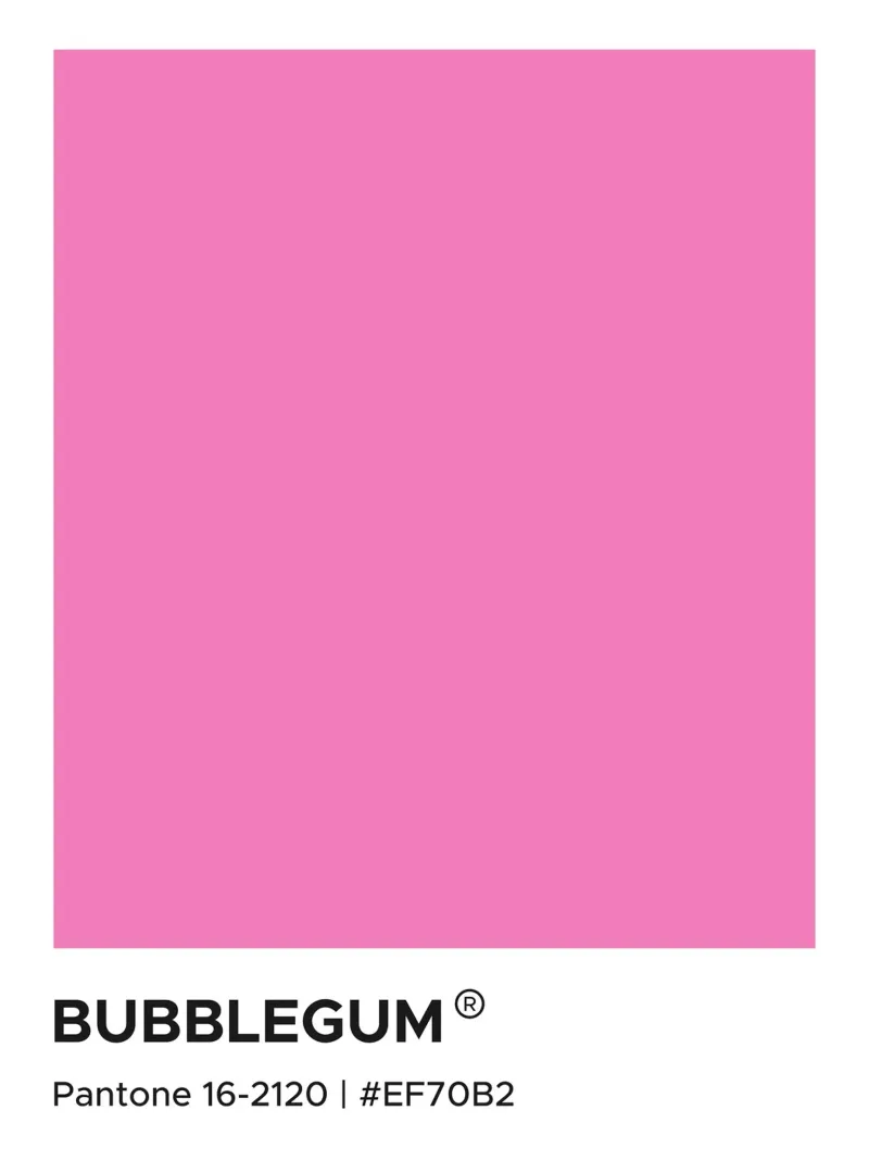 Pantone Bubblegum pellicola backlit da Paigaam Studio