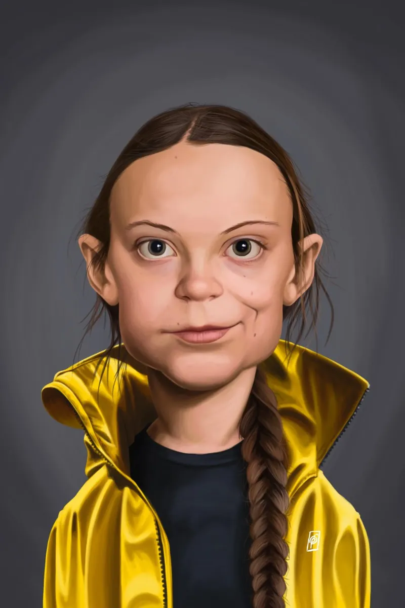 Greta Thunberg pellicola backlit da Rob Art | Illustration