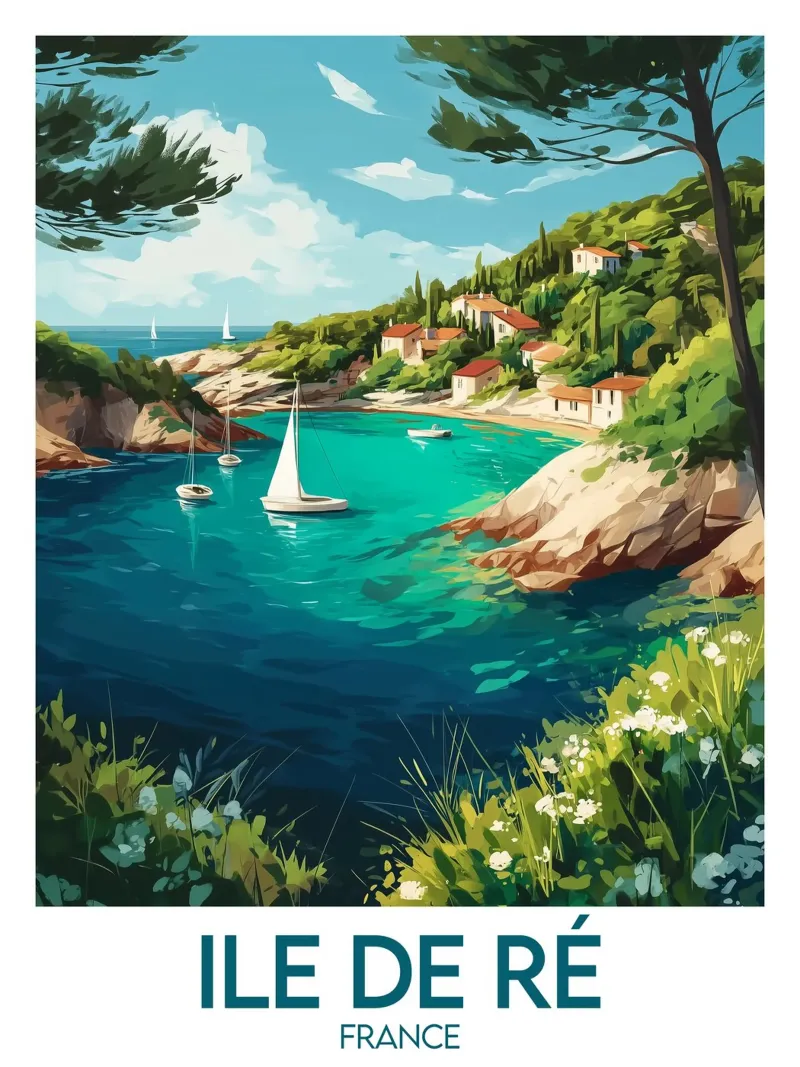 Poster Île de Ré alluminio dibond da Frame the World
