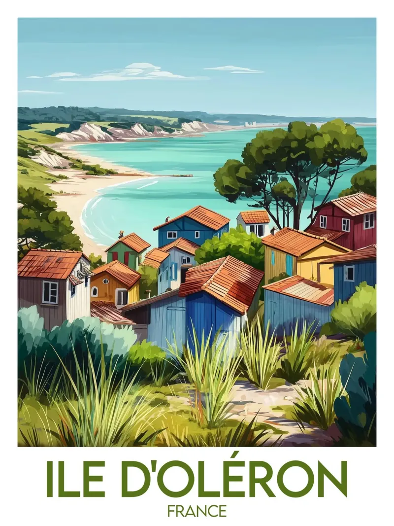 Poster Île d'Oléron alluminio dibond da Frame the World