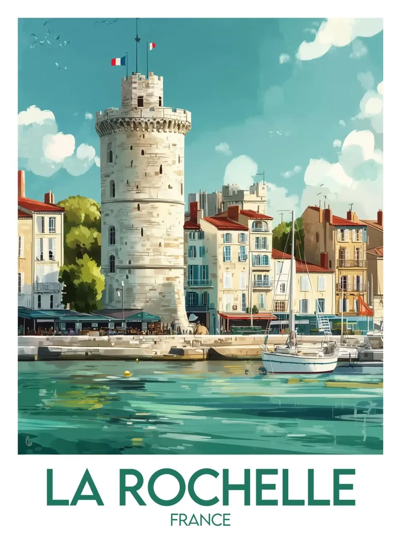 Affiche La Rochelle carta hahnemühle da Frame the World