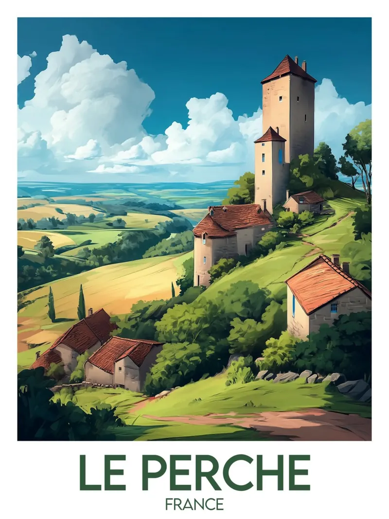 Affiche Le Perche alluminio dibond da Frame the World