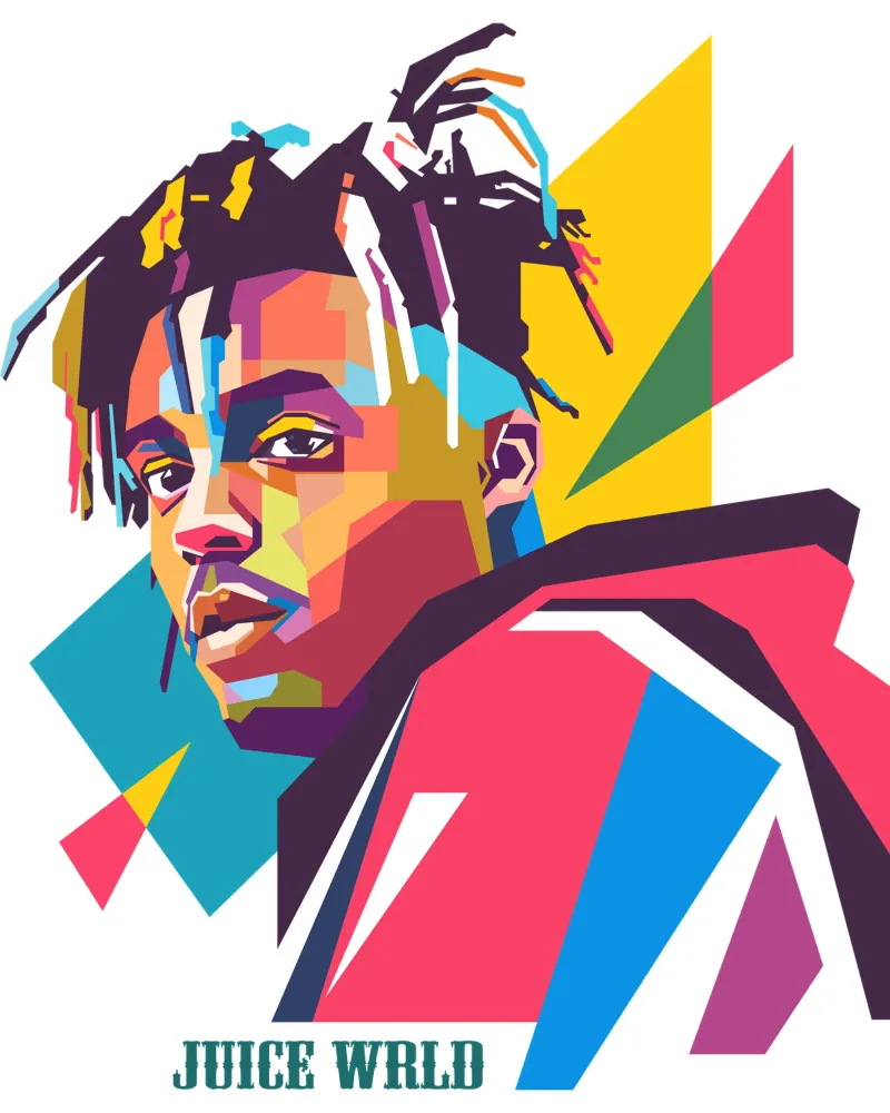 Juice WRLD Rapper WPAP Kunststil Poster von Hantamrata