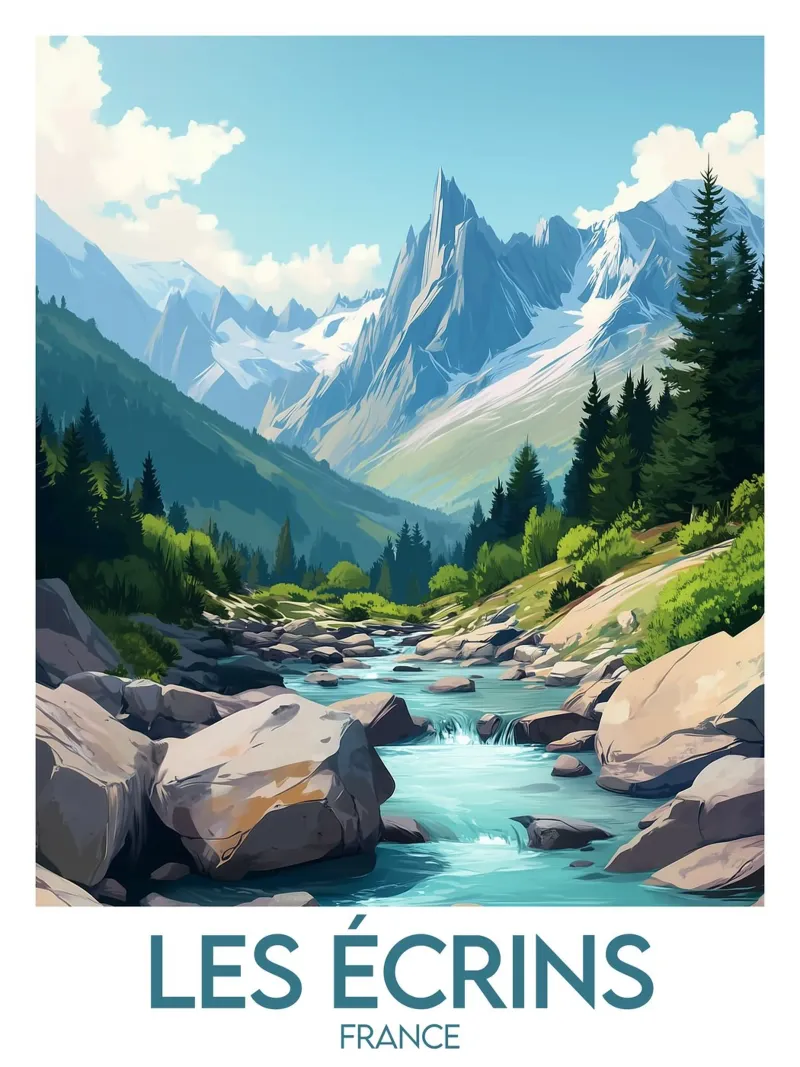 Poster di Les Écrins carta hahnemühle da Frame the World