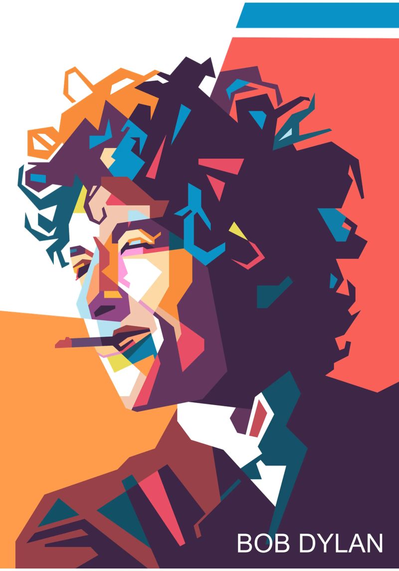 Bob Dylan kunst poster van Hantamrata