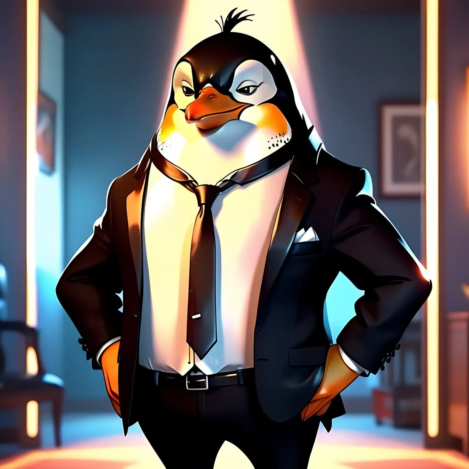 Pinguino_Stil_C_1 pellicola backlit da Tierisch bunt by LK