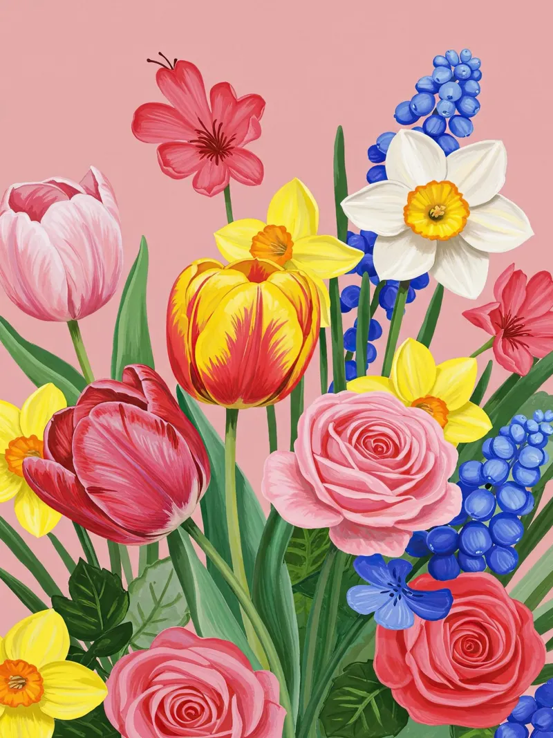 Fiori rosa poster da Art Center