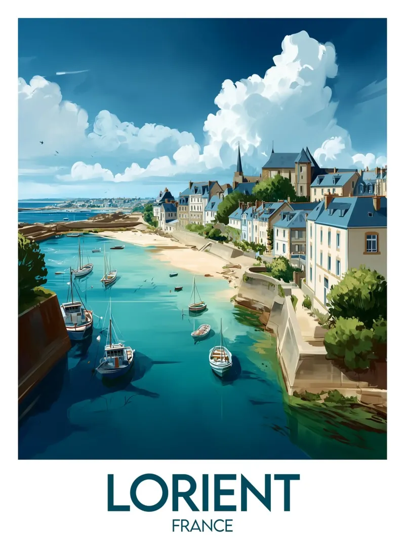 Affiche Lorient carta hahnemühle da Frame the World
