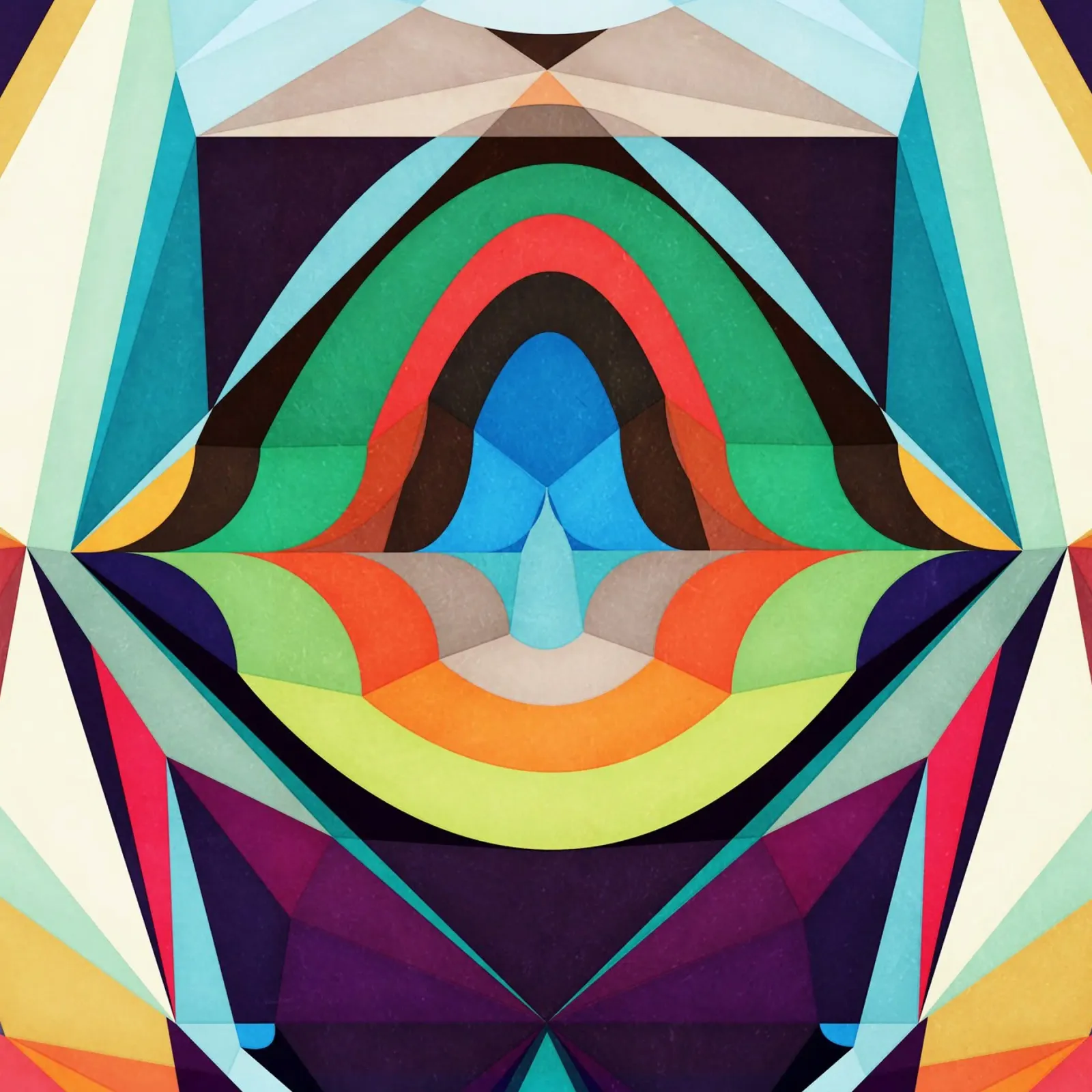 Inner World Abstract Shapes canvas by lovely lines