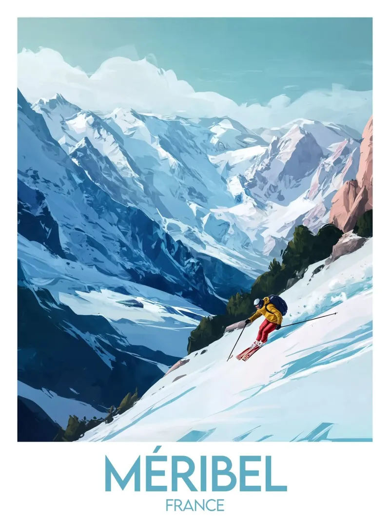 Poster di Méribel plexiglass da Frame the World