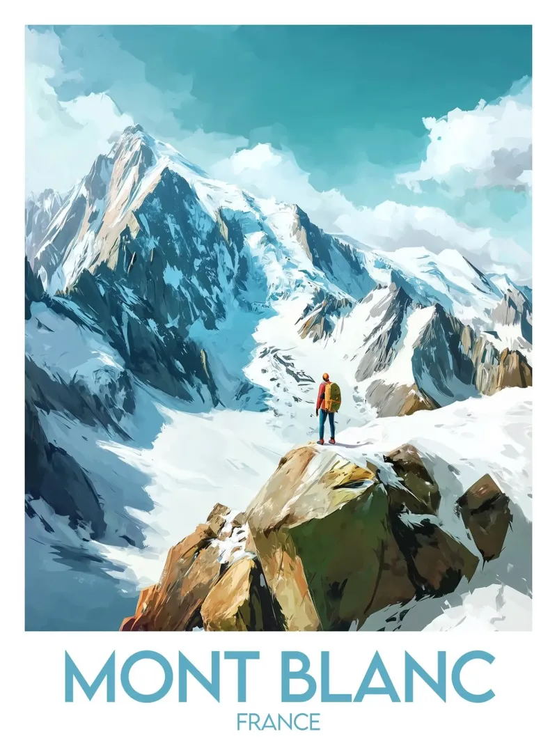 Poster del Monte Bianco carta hahnemühle da Frame the World