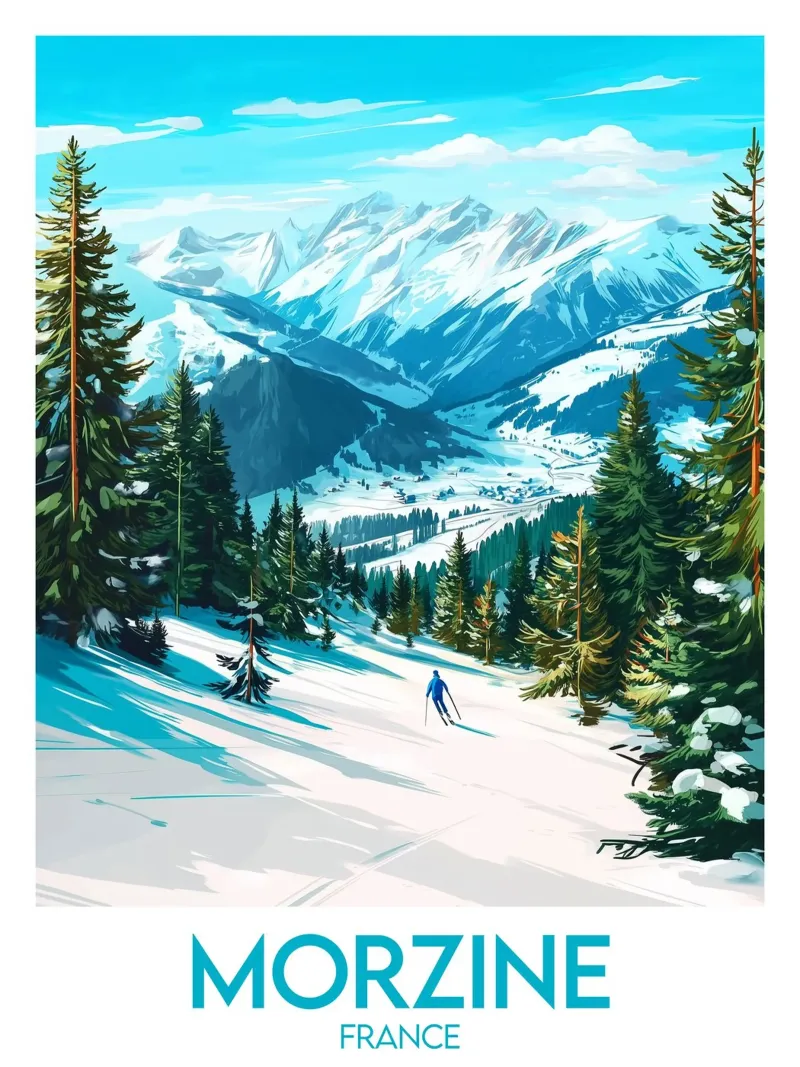 Affiche Morzine Acryl-Glas von Frame the World