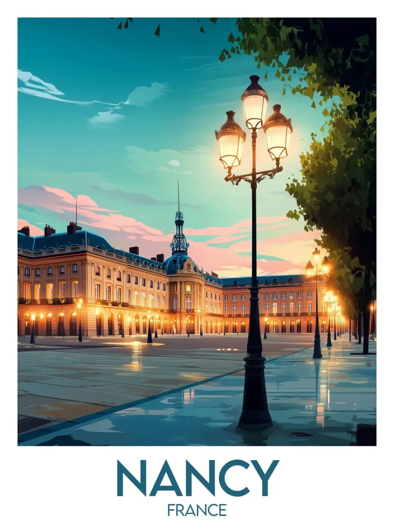 Affiche Nancy poster con telaio in legno da Frame the World