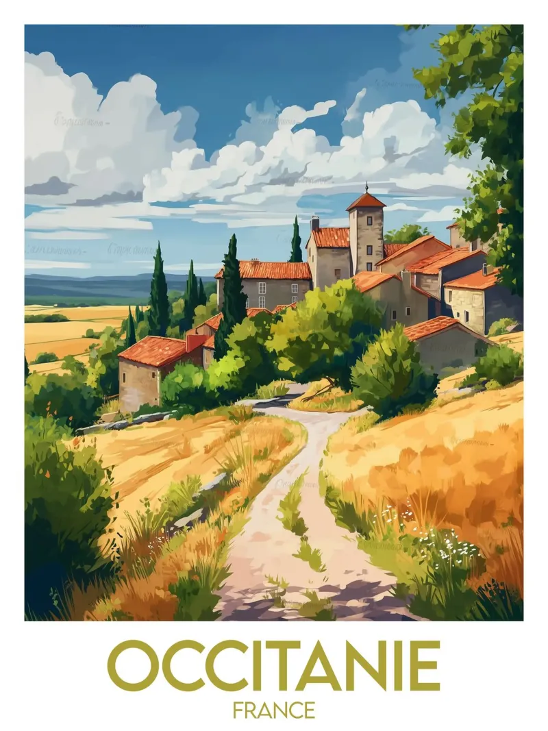 Affiche Occitanie alluminio dibond da Frame the World