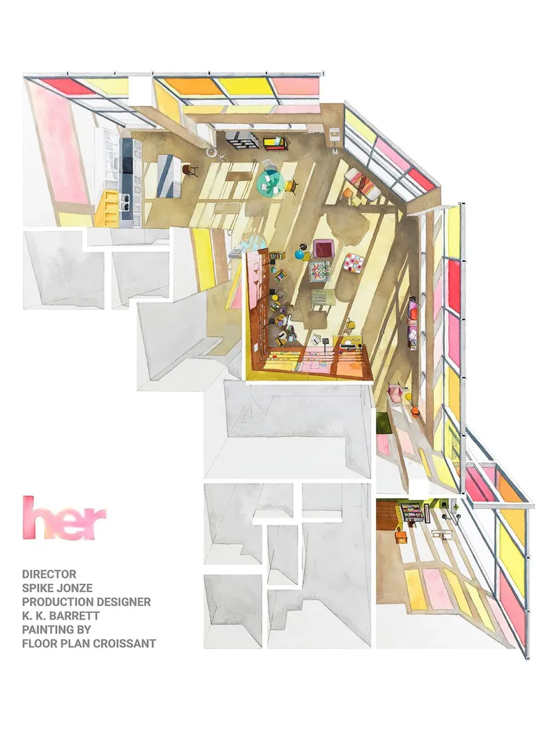Her – A Love Beyond Screens tela con Cornice a cassetta da Attaboy Dsgn
