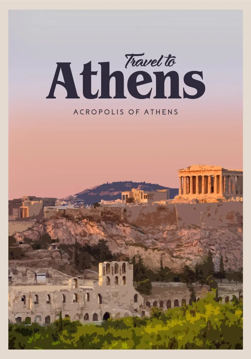 Viaggio ad Atene alluminio dibond da Mercury Club