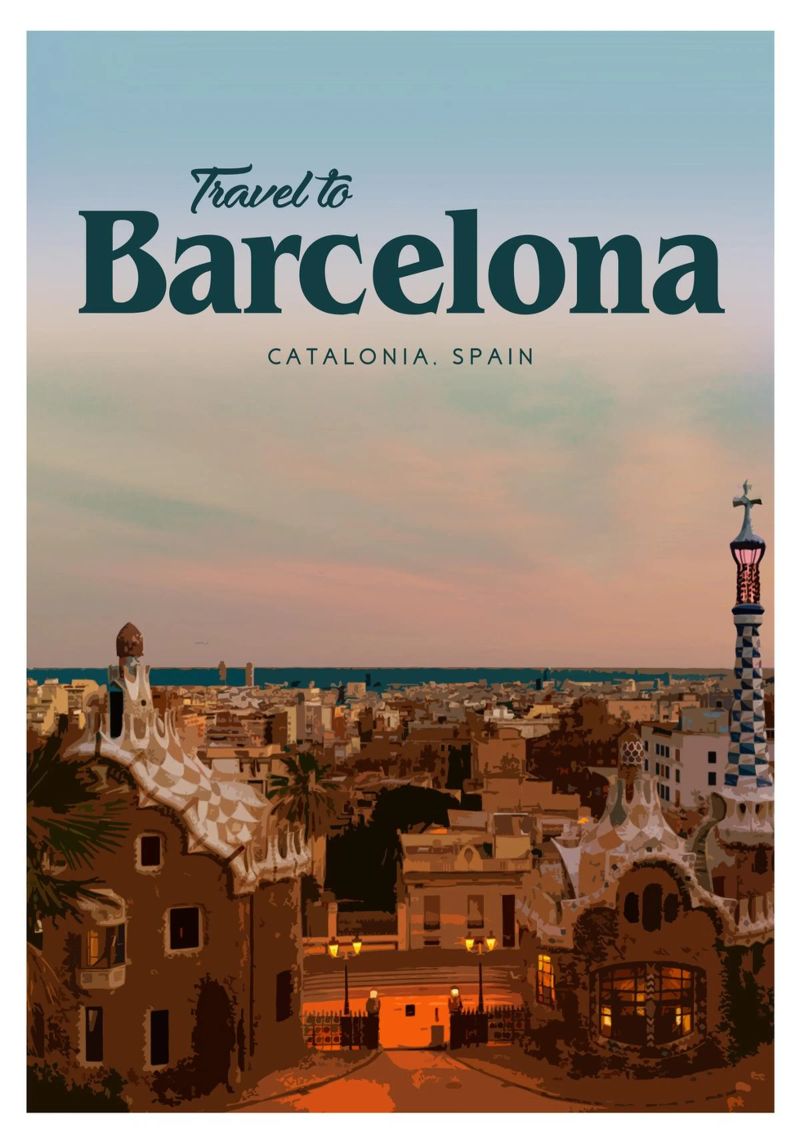 Voyage à Barcelone poster de Mercury Club