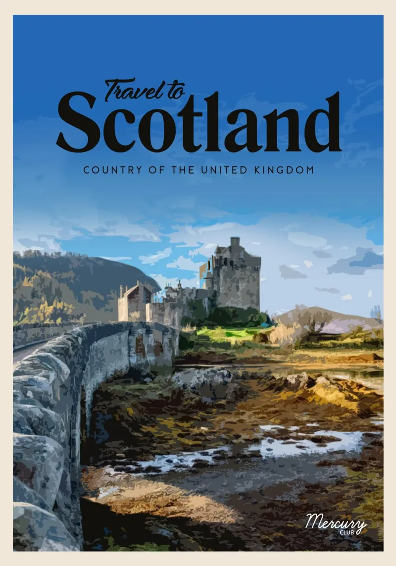 Travel to Scotland canvas by Mercury Club