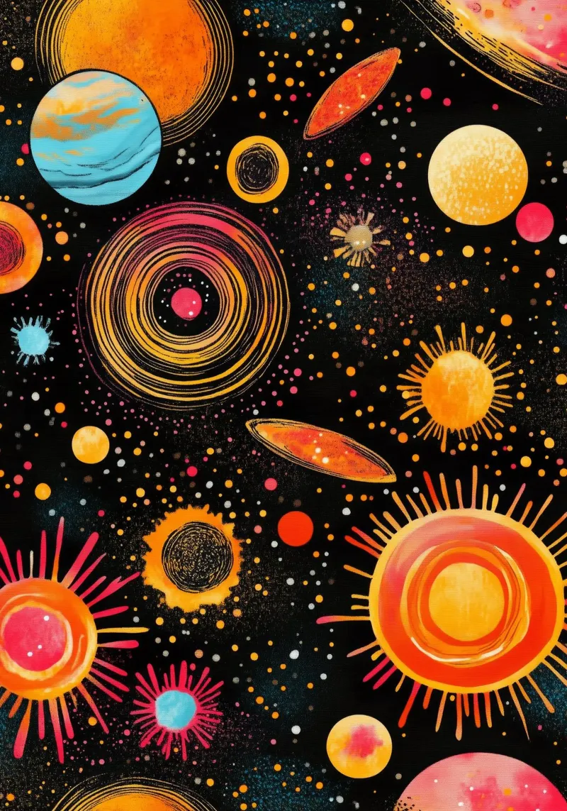 Cosmos space and planet 3 backlit film by Justyna Jaszke JBJart