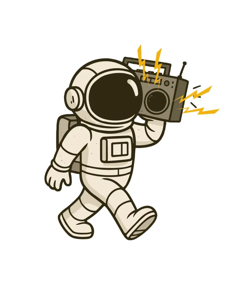 Astronaut with stereo pellicola backlit da edsonramosart
