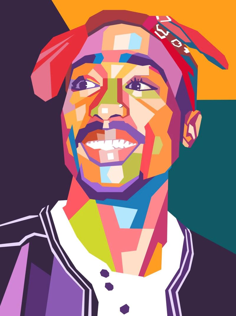 Tupac Shakur hip hop legend poster by Hantamrata