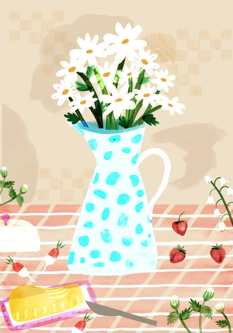 Spring still life carta hahnemühle da ANIPI studio graphique