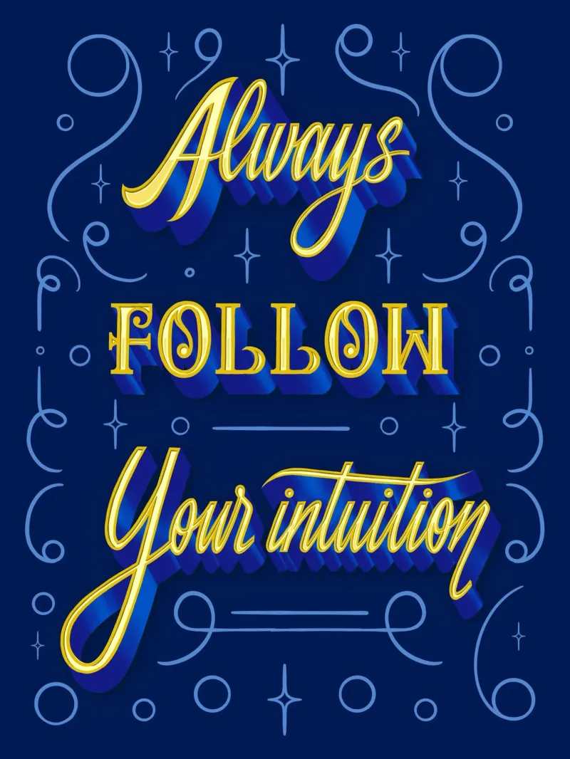 Always follow your intuition aluminio dibond de Glettering