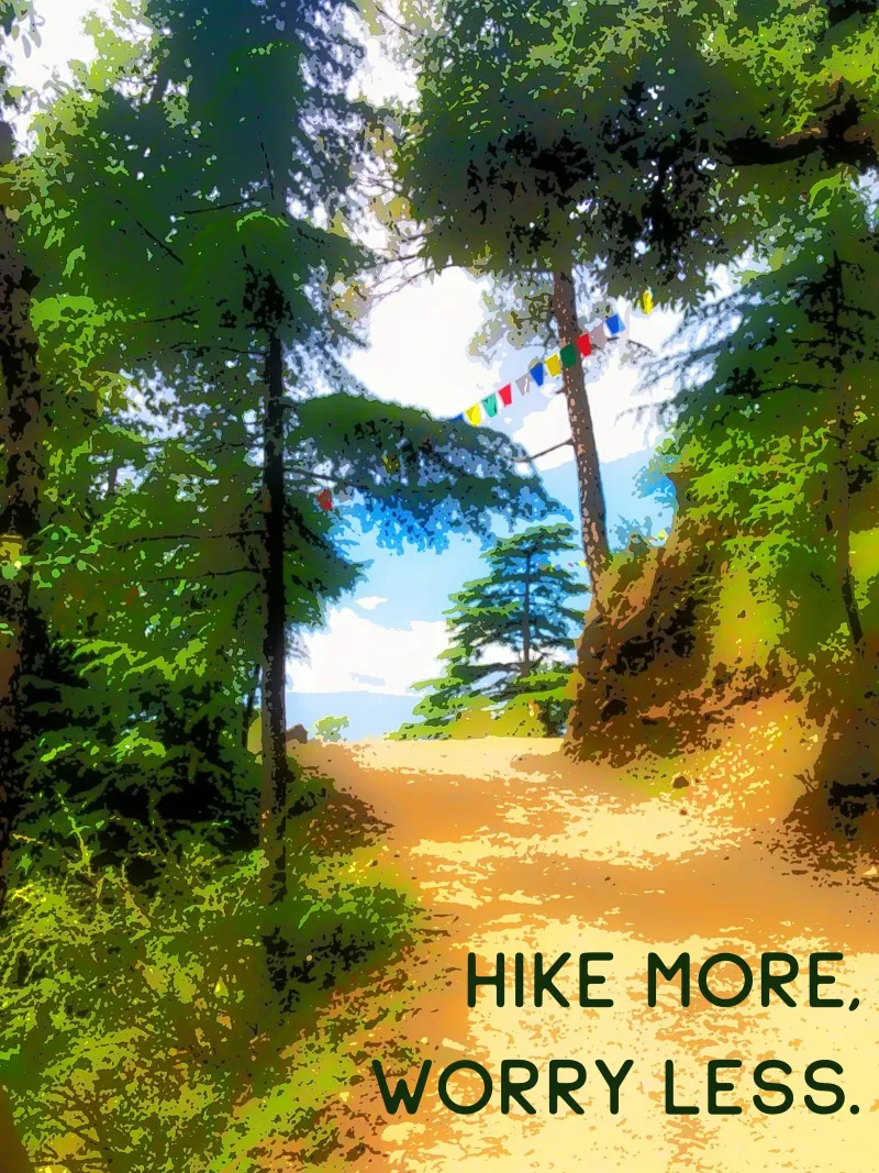 Hike more, worry less. carta hahnemühle da Happy 😃 Art 🎨 by Christine Schnoell