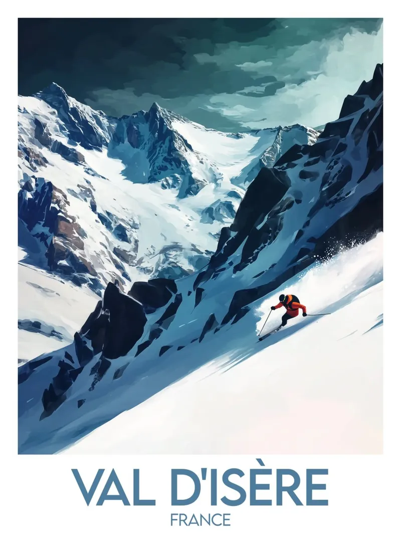 Poster Val d'Isère carta hahnemühle da Frame the World