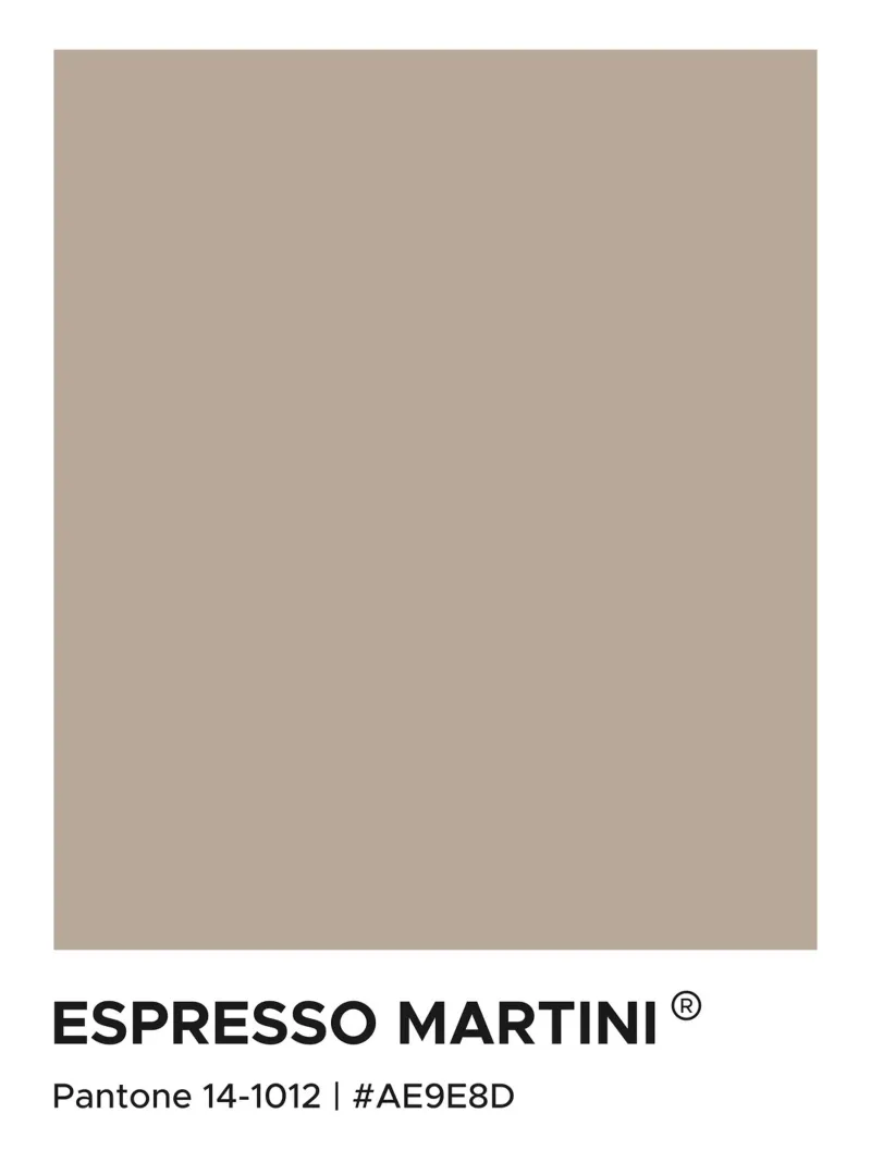 Espresso Martini Pantone pellicola backlit da Paigaam Studio