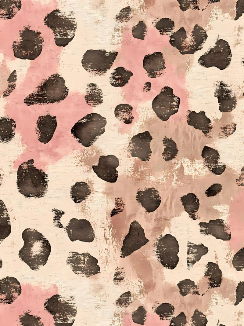 Leopard & Rosa Poster von Olga Wildrose