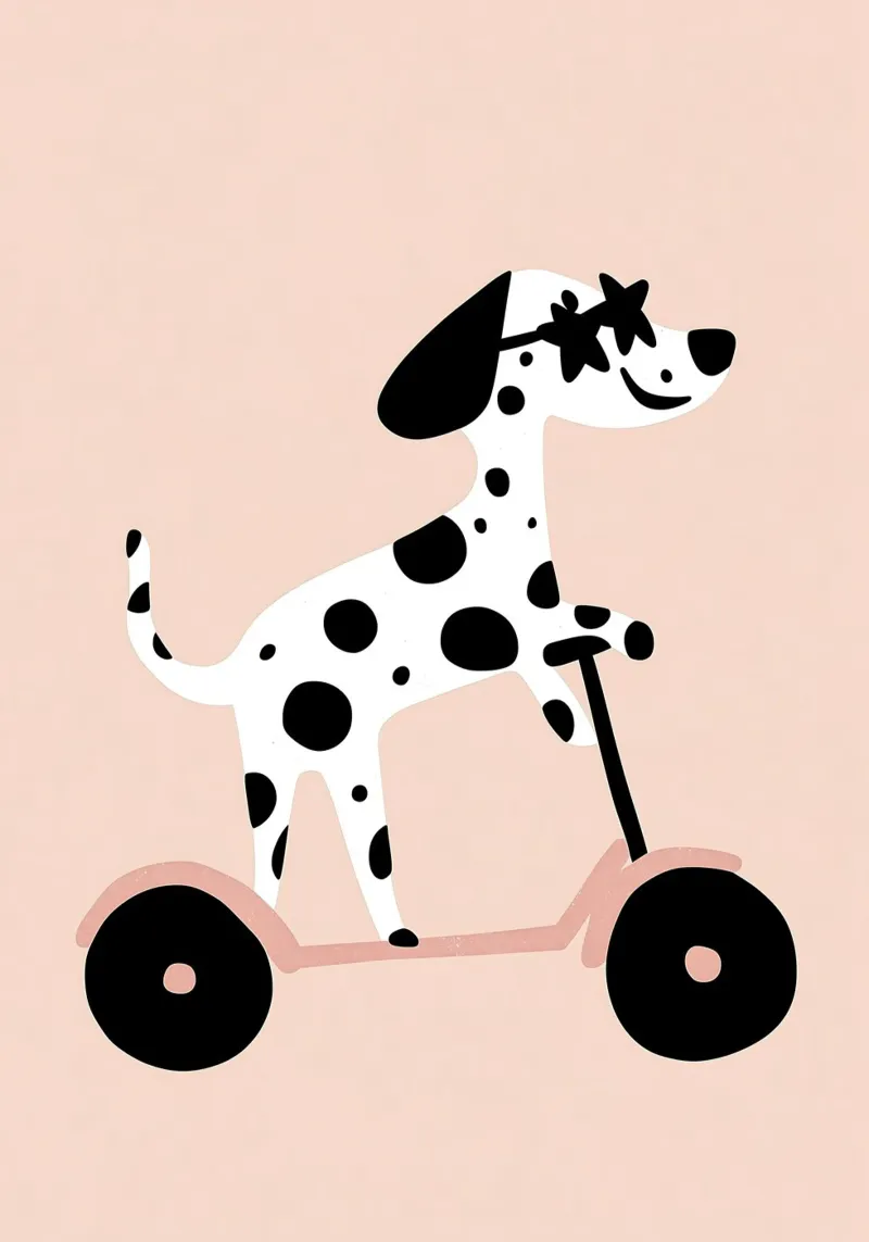 Dalmata in scooter pellicola backlit da Little Lola