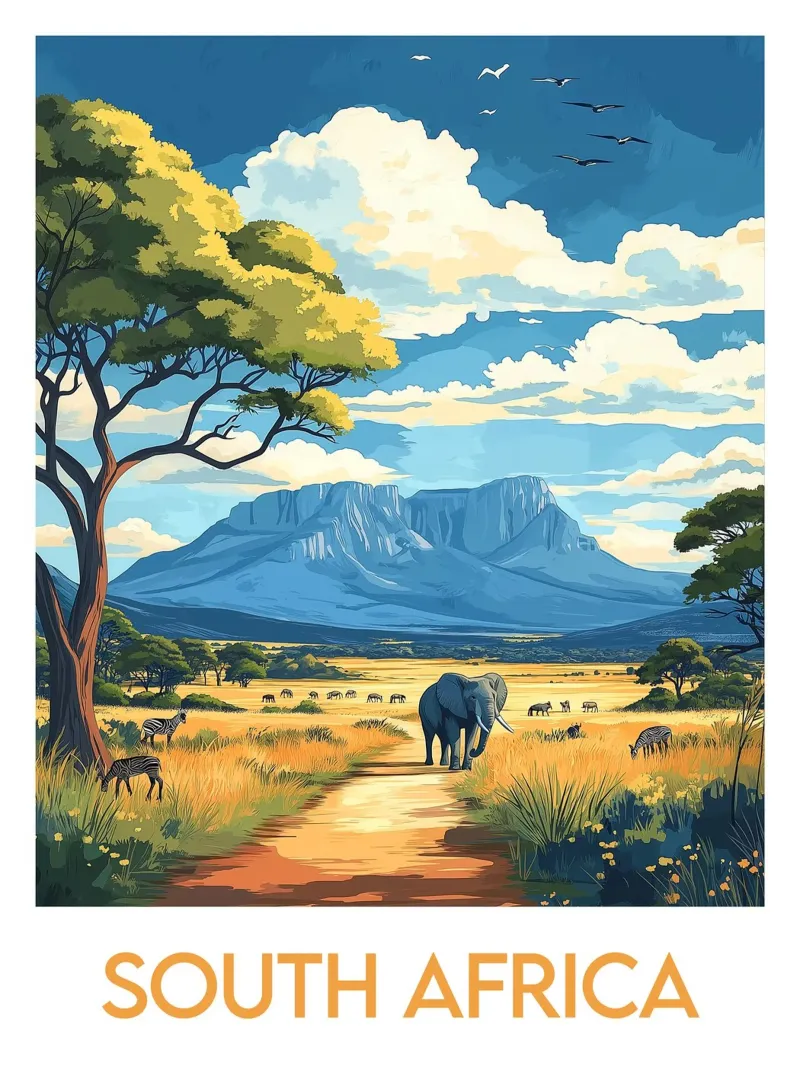 Zuid-Afrika poster poster van Frame the World