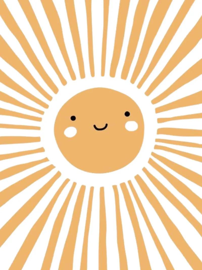 Stampa del raggio di sole, arte murale per bambini, stampa per la cameretta poster da Little Lola