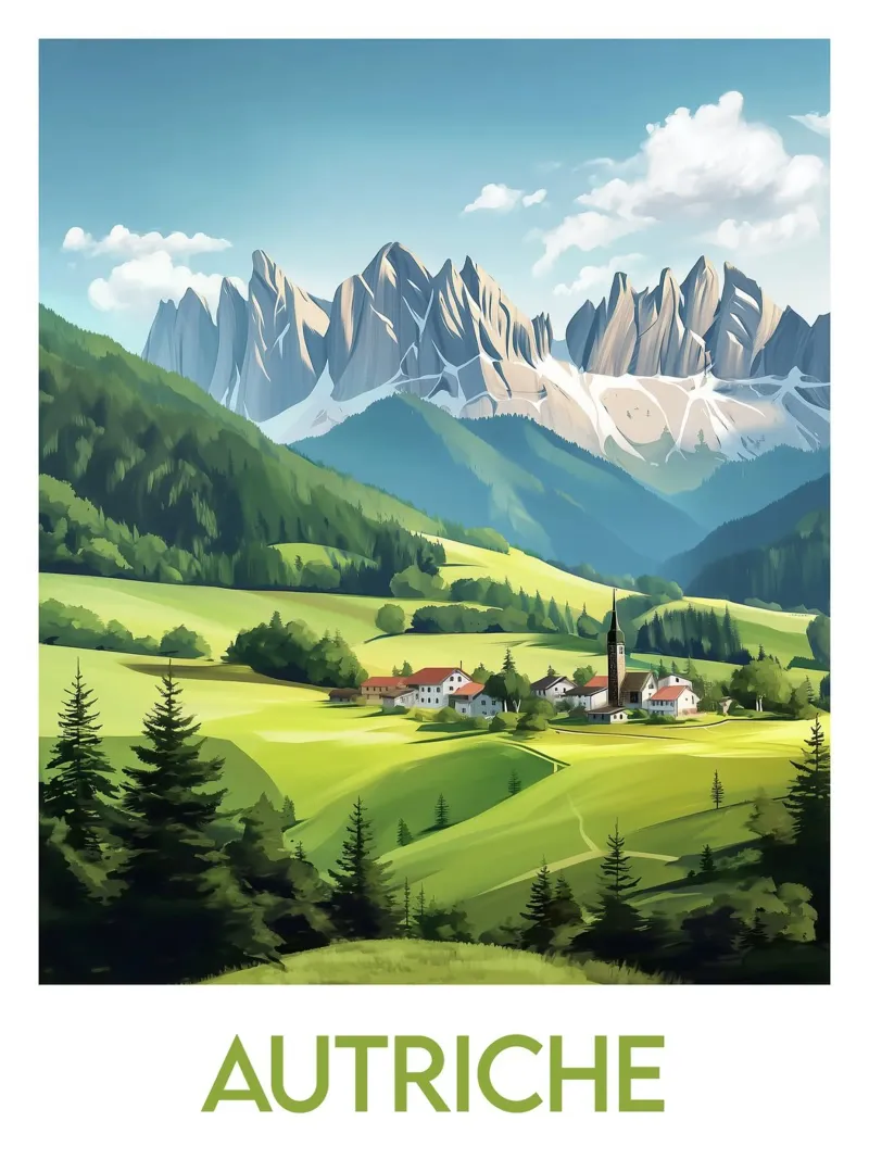 Affiche Autriche alluminio dibond da Frame the World