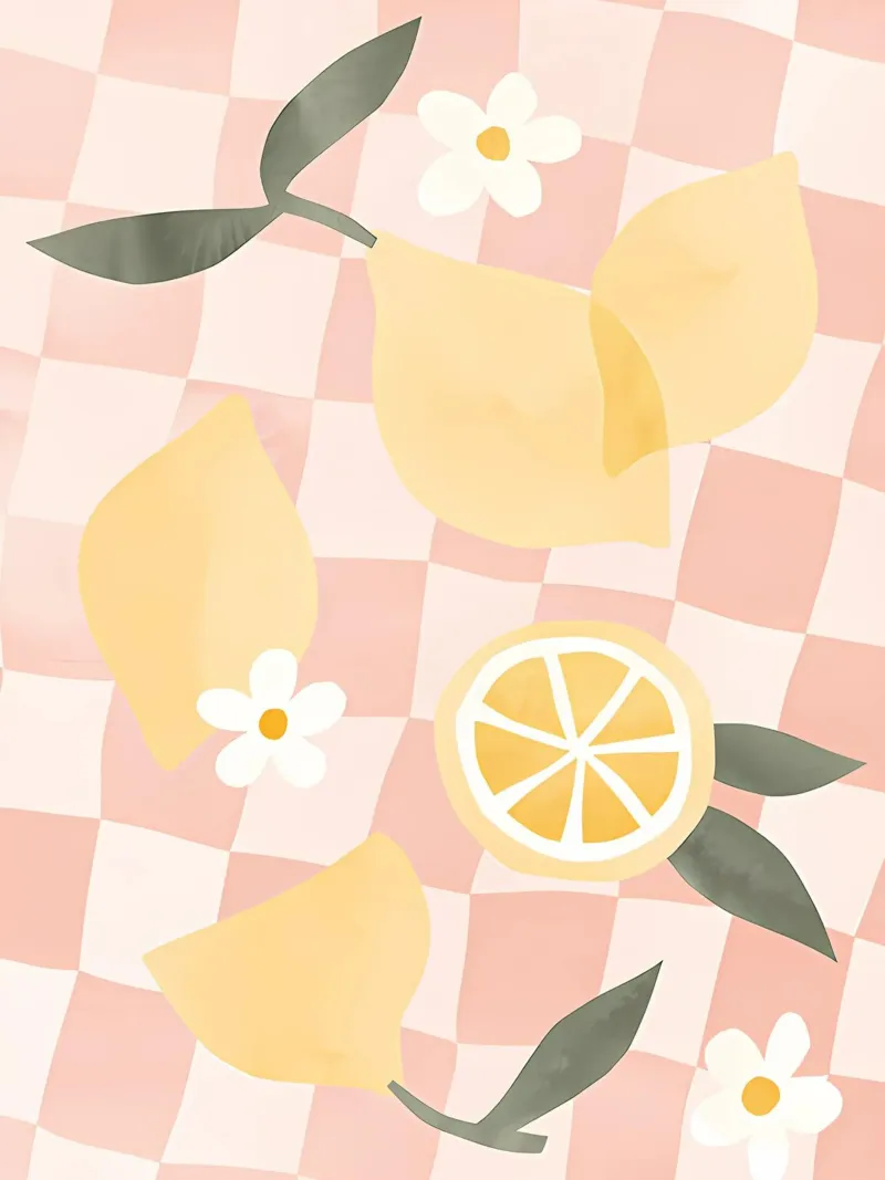 Zitrone Druck, Zitrone Poster, Obst Kunst Alu-Dibond von Boheme