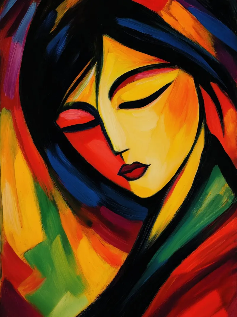 Ritratto di giovane donna al sole di primavera poster con telaio in plastica da Autofocus