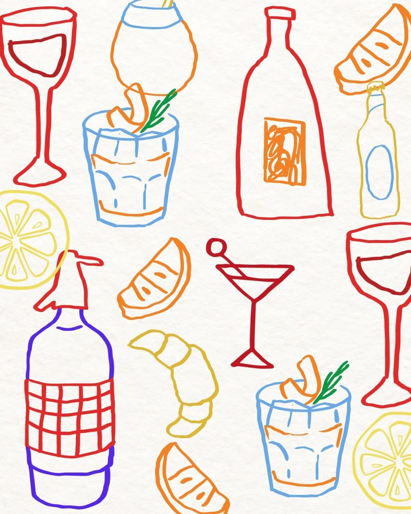 Italienische Cocktail-Ikonen Poster von DolceVita
