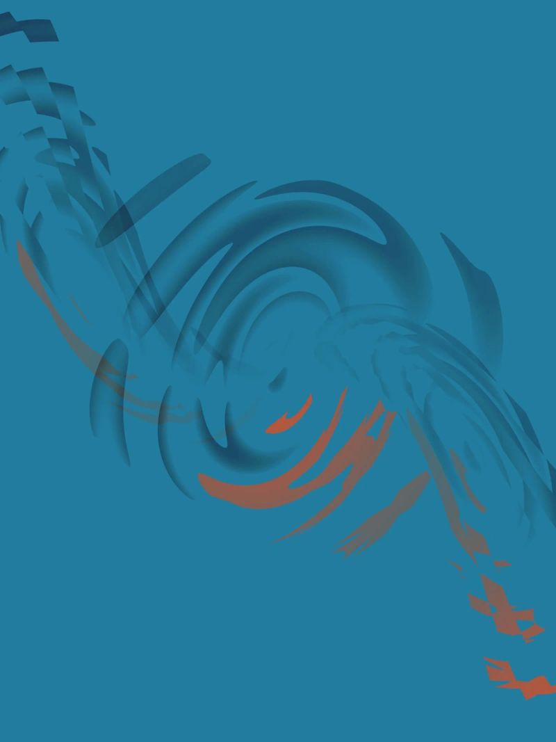 Disegno astratto circolare blu tela da Something for you
