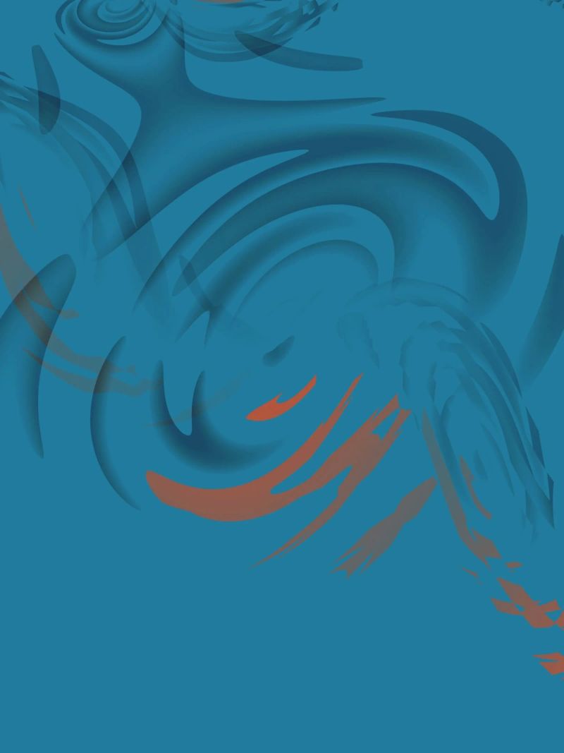 Abstract blue circular fractal pattern canvas by Something for you