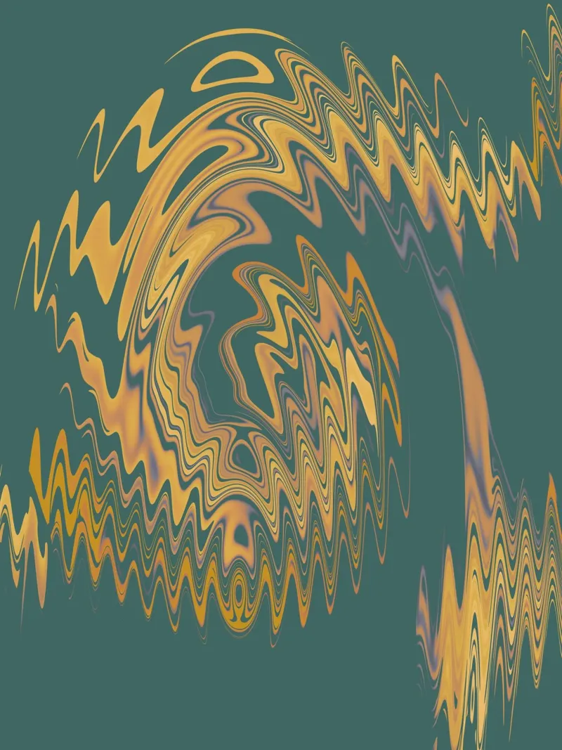 Abstract green and yellow circular fractal pattern hahnemühle by Something for you