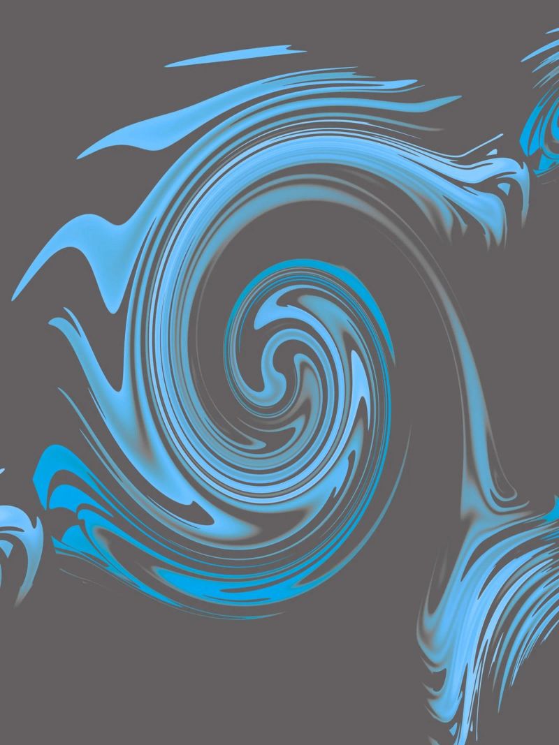 Astratto circolare blu grigio modello frattale tela da Something for you