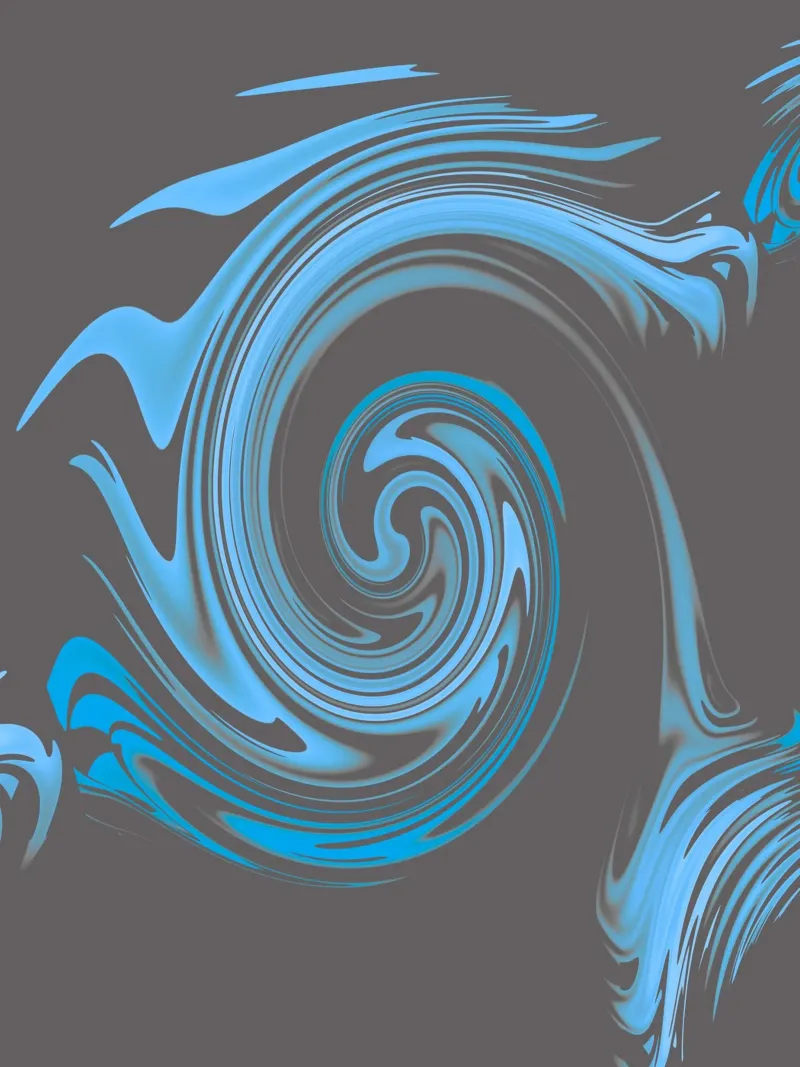 Abstract circular blue grey fractal pattern canvas by Something for you