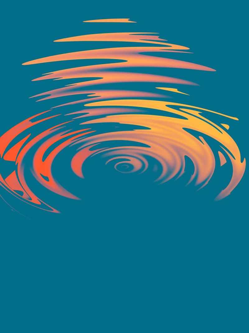 Abstract dynamic colourful circular wave pattern canvas by Something for you