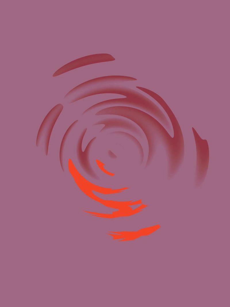 Abstract dynamic pink round circle pattern canvas by Something for you