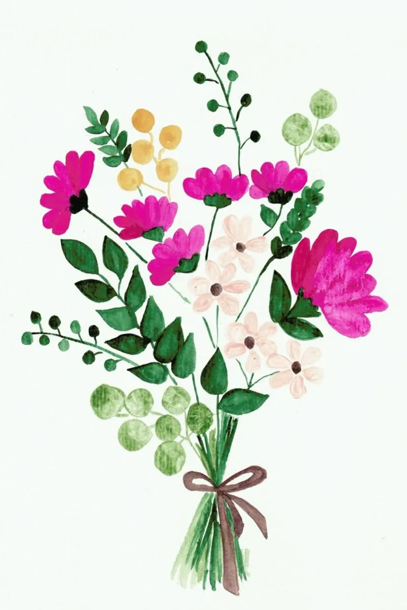 Bouquet poster con telaio in alluminio da Nathys_illustration